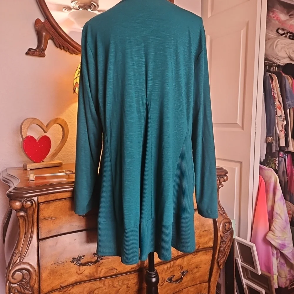 NWOT Chico's size 3 (16/18) Emerald Green Tunic - Picture 4 of 6
